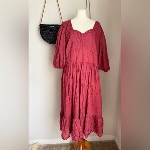 Jessakae Rust Burgundy Dress, Size 4X